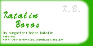 katalin boros business card